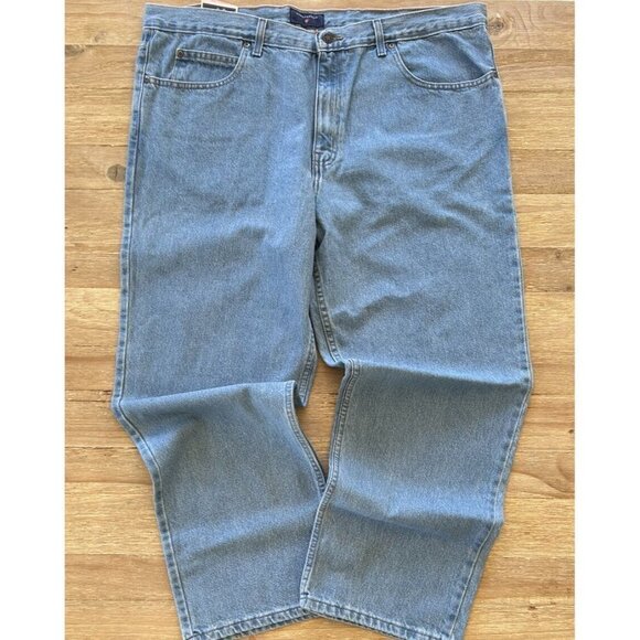 SADDLEBRED Denim Jeans Light Blue Cotton CLASSIC FIT STRAIGHT LEG Size 40 x 30 - Picture 1 of 4